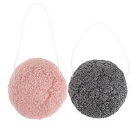 WRITWAA 1 Set Spugna Pulita Spugna Scrubber Naturale Spugna Per La Pulizia Del Viso Lavasciuga Per Il Corpo Pastiglie Spugne Macchia Facciale Konjak Colore Casuale 2 Pezzi