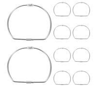 WRITWAA 10 anelli per rilegatura a forma di D - Anelli per fogli mobili da 10 cm - Clip in ferro per riporre le chiavi - Clip per album fotografici, pagine di album di ritagli e fogli di diario