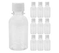 WRITWAA 10 flaconi di plastica per pillole: flaconi dispenser per medicinali da 100 ml/3,4 oz con scala graduata - organizer per pillole con tappo per la conservazione di compresse e vitamine,