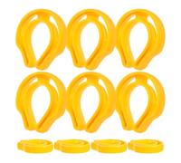 WRITWAA 10 Pezzi Fermaporta di Sicurezza in Plastica Gialla e Ragazzo Ragazza, Protezione Anti-pizzicamento delle Dita, Adatto per Scuole e Asili Nido