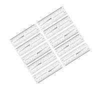 WRITWAA 10 Pezzi Il sovrano di misurazione della manicure Righelli sovrano di misura delle unghie ufficio the office righello per offerta studentesca plastica Transparent