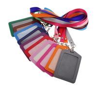 WRITWAA 10 Pezzi Porta Badge da Lavoro con Portabadge Trasparente in Pu e Metallo, Cinturino con Fibbia in Metallo, Facile da Trasportare per Lavoratori D'ufficio