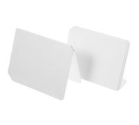 WRITWAA 10 Pezzi Porta Carte da Gioco in Acrilico Bianco Resistente, Facile da Pulire, Segnaposto Scrivibile per Anniversari e Altre Occasioni