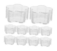 WRITWAA 10 Pezzi Scatola Di Stoccaggio Degli Accessori Per Nail Art Scatole Di Ombretti Vuote Scatole Del Cuore Barattolo a Forma Di Cuore Contenitori Per Scrub Labbra Transparent Plastica