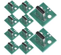 WRITWAA 10 Pezzi Scheda Connettore USB C Femmina 6 Pin Pcb Convertitore per Trasmissione Dati Stabile e Uso Industriale Modulo Supporto Durevole per Cablaggio Elettronico