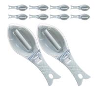WRITWAA 10 Pezzi Sgrassatore per Squame di Pesce con Impugnatura Ergonomica e Coperchio Protettivo Strumento Manuale per Rimuovere Velocemente Squame in Cucina e Durante Riunioni