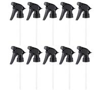 WRITWAA 10 Pezzi Testine Spruzzino Ricambio Regolabile Per Bottiglie Standard 28/400 Ugello Spray Nero in Pet Per Giardinaggio E Uso Domestico