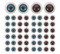 WRITWAA 100 Pezzi Accessori per Occhi Colorati per Bambole 12mm in Plastica, Resistenti e Realistici, per Progetti di Giocattoli e Bambole Fatte a Mano