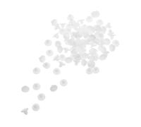 WRITWAA 100 Pezzi Copriorecchini in Silicone Bianco per Donna Fermagli Sicurezza Piastra di Ricambio Supporto Invisibile e Ipoallergenico per Tutti i Tipi di Orecchini