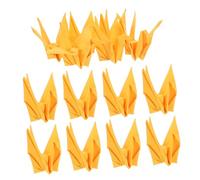 WRITWAA 100 Pezzi Gru di Carta Origami Gialla Pieghevole, Decorazione Elegante e Portatile per Shower e Festa, Ornamento Classico Giapponese in Carta Facile da Usare