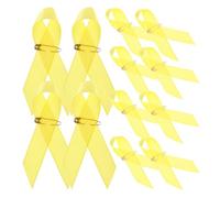 WRITWAA 100 Pezzi Spilla Elegante e Multifunzionale in Poliestere e Metallo Giallo Nastro Resistente alla Deformazione per Sensibilizzazione al Cancro Infantile per Eventi di Beneficenza