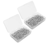 WRITWAA 1000 Pezzi Spilli da Cucito con Testa in Vetro Bianca, Resistenti alla Ruggine, per Lavori di Sartoria e Artigianato Fai-da-te con Tenuta Salda del Tessuto