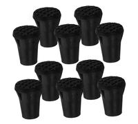 WRITWAA 10pezzi Punte in Gomma Resistenti Per Bastoni Da Trekking e Cammino Protezione Antiscivolo Per Escursionismo Montagna Campeggio Outdoor Tasche Bastone Nero