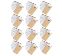 WRITWAA 12 pezzi Blocchi Note Anelli Portatili Schede Memo Vuote in Carta Kraft Bianca Quaderno Anelli Compatto per Appunti e Vocabolario Facile da Trasportare e Usare per Studenti e
