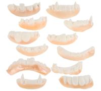 WRITWAA 12 Pezzi Denti Finti per Cosplay Halloween e Feste Zanne da Vampiro e Zombie, Accessori Divertenti per Costume Design Realistico e Facile da Indossare Stili Multipli