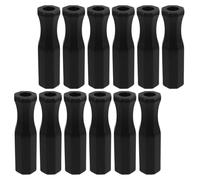 WRITWAA 12 Pezzi Manopole in Plastica Nere Ottagonali per Calcetto da Tavolo, Impugnature Ergonomiche Presa Migliorata per Aste da Biliardino, Adatte a Giocatori Adulti