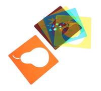 WRITWAA 12 pezzi Stencil per Plastica Modelli Disegno Frutta e Verdura Riutilizzabili per Arte Creativa e Lavoretti DIY Adatti Ragazzi e Ragazze per Scuole e Hobby