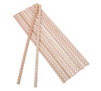 WRITWAA 12 Pezzi Striscia Decorativa in Legno Beige a Mezzaluna per Finiture Pareti e Porte, Soluzione senza Giunte che Ammorbidisce le Transizioni Stile Naturale Minimalista