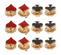 WRITWAA 12 Spille Smaltate a Forma di Carte da Gioco Semi Poker Spilla da Bavero Unisex in Lega di Zinco Leggera Set Decorativo per Giacche Cappelli e Zaini Accessorio da Viaggio e
