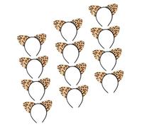 WRITWAA 12Pezzi Cerchietto Leopardato Con Orecchie Per Cosplay e Feste Tema Accessorio Divertente e Accattivante Per Eventi e Celebrazioni