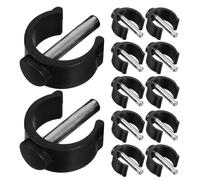 WRITWAA 12pezzi Morsetto Forma di C per Bastone da Passeggio Clip per Tubi di Deambulatore Accessori per Staffe Sostituzione di Parti per Bastoncini Antiscivolo Connettore per Stampelle