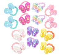WRITWAA 14 elastici per con fiocco per bambine - graziosi scrunchies a farfalla con paillettes - morbidi elastici per, accessori per code di cavallo alte per neonati e bambini piccoli