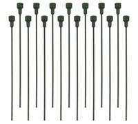 WRITWAA 15 Steli di Fiori Artificiali in PVC Trasparente Verdi Bastoncini per Composizioni Floreali Fai da Te Estensione Flessibile per Decorazioni Matrimonio Casa Giardino Ufficio