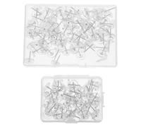 WRITWAA 150 Pezzi Spilli Creativi con Testa Trasparente Forma Rotonda per Disegni e Progetti DIY per Ufficio e Scuola Facili da Usare e Resistenti