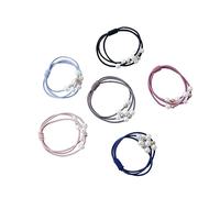 WRITWAA 18 Elastici Per Con Perle Alla Moda Per Con Corda Per Anello Per Fermaglio Per Coda Di Cavallo