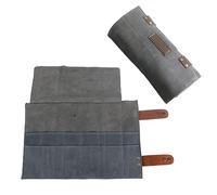 WRITWAA 1pezzi Borsa Parrucchieri in Pelle Scomparti Per Forbici e Pettini Sacchetto Rotolabile Per Accessori Capelli Organizer Resistenti Per Strumenti Da Barbiere e Centri Di Bellezza