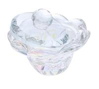 WRITWAA 1pezzi Crystal Nail Art Mixing Cup with Lid Irregular Design for Liquid Powder Mixing for Nail and Home Use Suitable Various Techniques