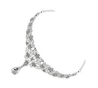 WRITWAA 1pezzi Frontalino Sposa in Pendente Di Per Matrimonio Accessori Sposa Per Fronte Bianco