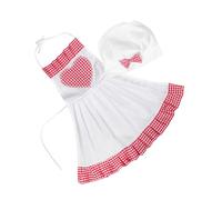 WRITWAA 1Set Costume Chef per Grembiule e Cappello per Fotografici Interni Accessori Creativi per Catturare Del