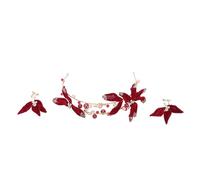WRITWAA 1set Fascia Per Venni Tiara Annata Addio Al Nubilato Nozze Elegante Favore Nuziale Copricapo Da Sposa Delirio Bride Headband Arredamento Rosso Perla