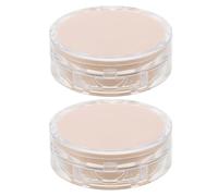 WRITWAA 2 contenitori portatili da 12 g per cipria | Astuccio vuoto per cipria con piumino e specchietto | Scatola ricaricabile per fondotinta e crema per il fai da te, viaggi e uso quotidiano