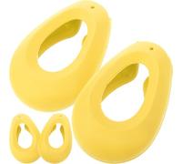 WRITWAA 2 Paia Copri Orecchie per Tintura Chioma in Silicone Giallo Protezione Termica e Protezione per Orecchie, per Uso Domestico e Hotel, Unisex
