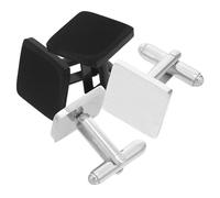 WRITWAA 2 paia di gemelli in acciaio inossidabile: set di gemelli quadrati francesi da uomo, accessori da matrimonio, resistenti ai graffi, facili da installare per formali, fai da te.