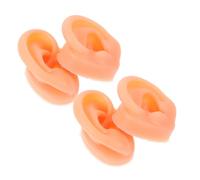 WRITWAA 2 Paia Modelli Orecchio in Silicone Flessibile Sinistro e Destro per Pratica Piercing Display Gioielli e Addestramento Anatomico Realistico