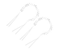 WRITWAA 2 Pezzi Accessori Per Di Perle Copricapo Del Nastro Accessorio Per Sposa Veli Di Perle Per Le Spose Copricapo Da Sposa Elegante Fascia Bride Headband Bianca Perla