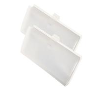 WRITWAA 2 Pezzi Album Portatile per Biglietti, Cartoline e Francobolli | Plastica PP Trasparente, Visione Immediata, per Coupon e Schede, Uso in Ufficio e Scuola