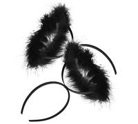 WRITWAA 2 Pezzi Angelo Cosplay Ragazzo Accessori Per Angeli Centezza Di Testa Fascia Cosplay Delle Fasce Per Copricapo Di Carnevale Nero Plastica