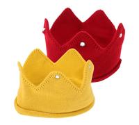 WRITWAA 2 Pezzi Cappello Corona per Acrilico Morbido e Versatile per Tutte Le Stagioni, Stile Unico a Maglia, per Feste di Compleanno e attività Indoor