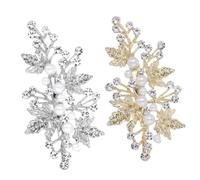 WRITWAA 2 Pezzi Clip per per alghe bobby perle toelettatura strass per nozze fermagli per gioielli per forcine da sposa fermaglio per da sposa perla