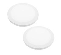 WRITWAA 2 Pezzi Cornice Rotonda Bianca in Cotone e Legno per Pittura ad Olio e Acrilico, Leggera e Versatile, per Studi Indoor e Ambienti Creativi Moderni