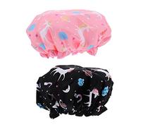 WRITWAA 2 Pezzi Cuffie Doccia Impermeabili Unicorno Regolabili per Bagno