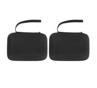 WRITWAA 2 Pezzi Custodia Rigida Eva Rettangolare Nera per Misuratore di Glucosio e Accessori Digitali con Cerniera, Design Portatile per Casa e Viaggio