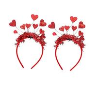 WRITWAA 2 pezzi Fasce con Paillettes Rosse per e Feste Cerchietti Eleganti per Acconciature Matrimonio e Party