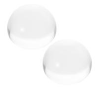 WRITWAA 2 Pezzi Lente D'ingrandimento da Scrivania a Cupola in Acrilico 10x, Portatile e Ottica, Semisfera Trasparente per Lettura di Giornali e Documenti