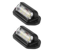 WRITWAA 2 Pezzi Luce Targa LED 6 LED 200lm 12v-24v ABS Nero per Veicoli | Visibilità ad Angolo Ampio, 6500k e 3w, per Controlli Targa e Uso su Pickup e Camion