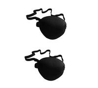 WRITWAA 2 Pezzi Maschera per Occhi Ambliopia Elastico Copertura Nero per Adulto per Cosplay e Trattamento Strabismo